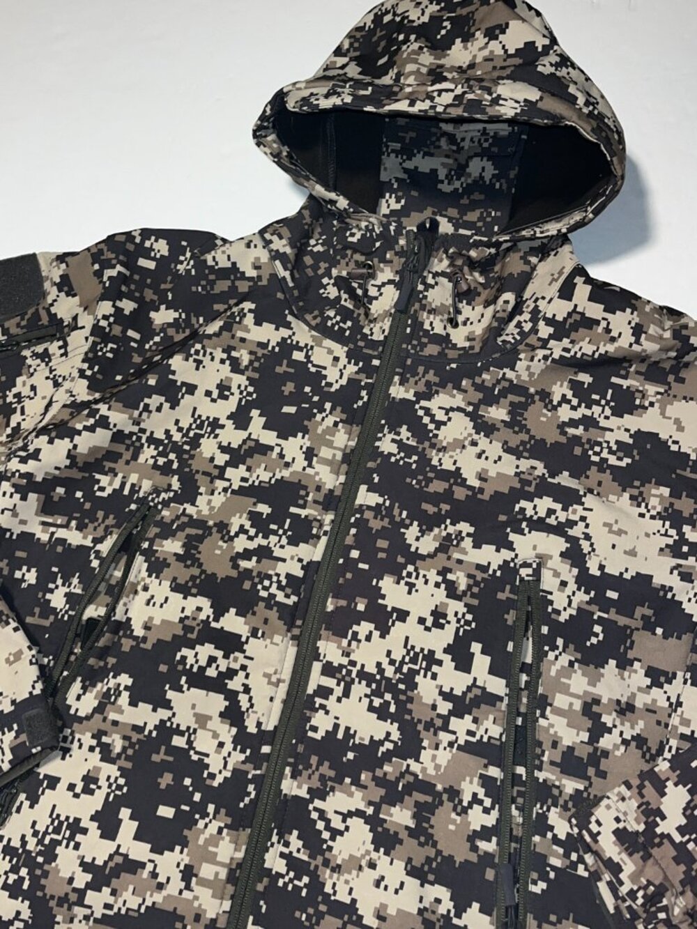 Antarctica men's full zip digital camo hooded tactical jacket medium - Picture 4 of 8